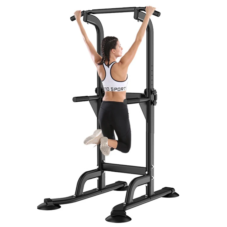 

Multifunctional Pull up Station Horizontal Parallel Bars Home Fitness Workout Station Dip Stands Tower, Black, white