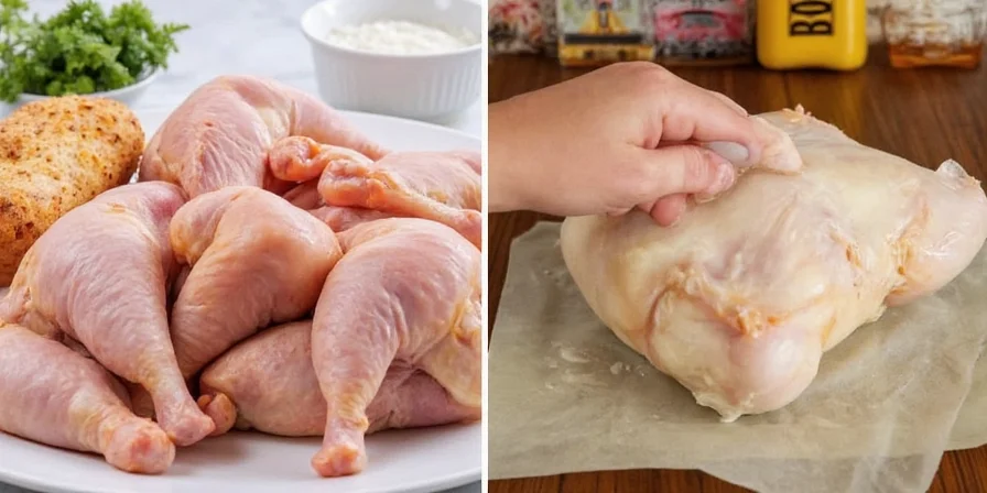 Chicken dry brine rubbed under the skin