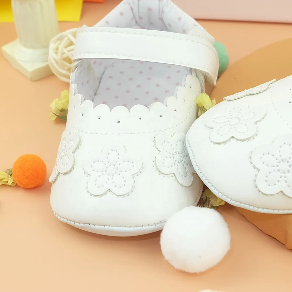 
Infant baby girl baptism dress shoes bebe mary jane slip-On 