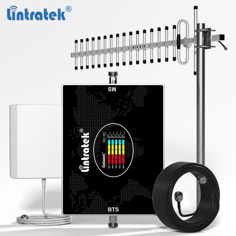 

Lintratek outdoor gsm 1800mhz wireless signal repeater extender cellular 2g 3g 4g 5g network signal booster