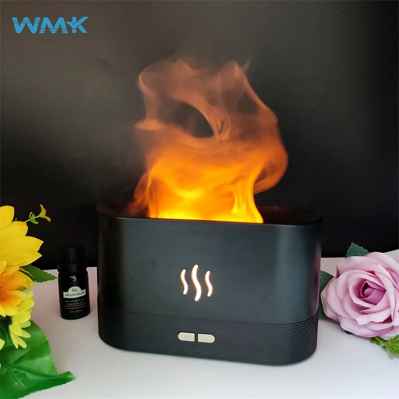 

Portable Magic Fire Shape 180ml Ultrasonic 3D Flame Delicate Fog Essential Oil Quiet Aroma Diffuser For Home