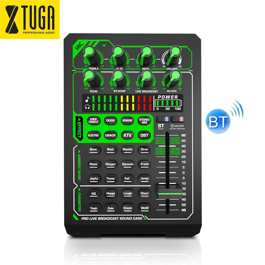 

Xtuga External Audio For Live Phone Sound Card, Black