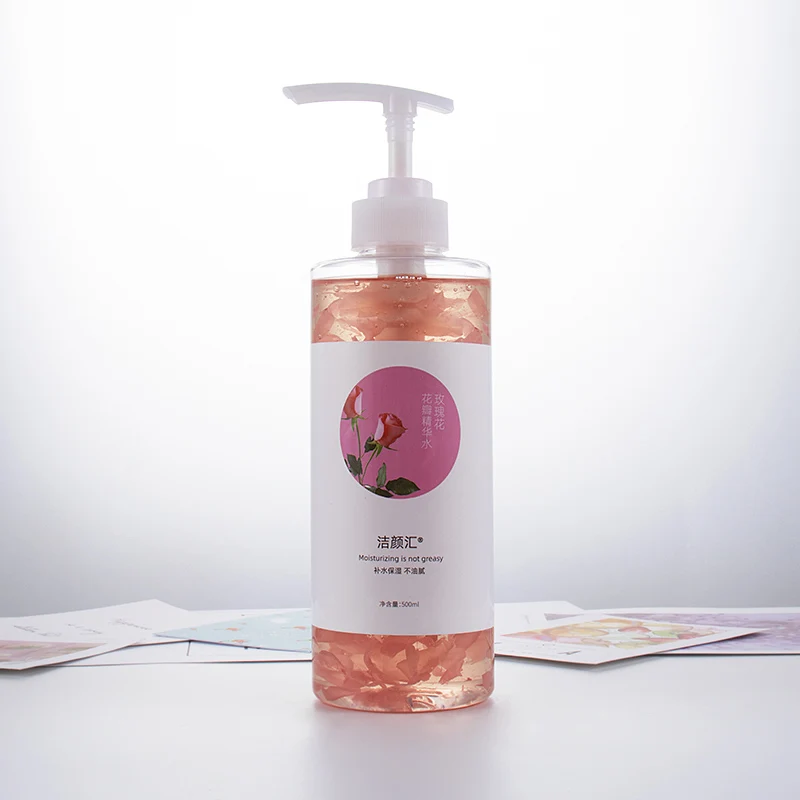 

OEM korean organic toner rose petal skin care products beauty skin care facial serum, Transparent