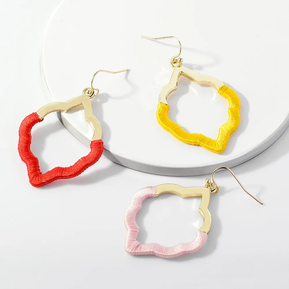 

New alloy hand-wound earrings for women's creative earrings