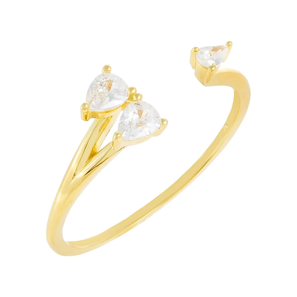 

wholesale fine 925 sterling silver rings 18k gold vermeil classical special eternity ring cubic zirconia ring for women