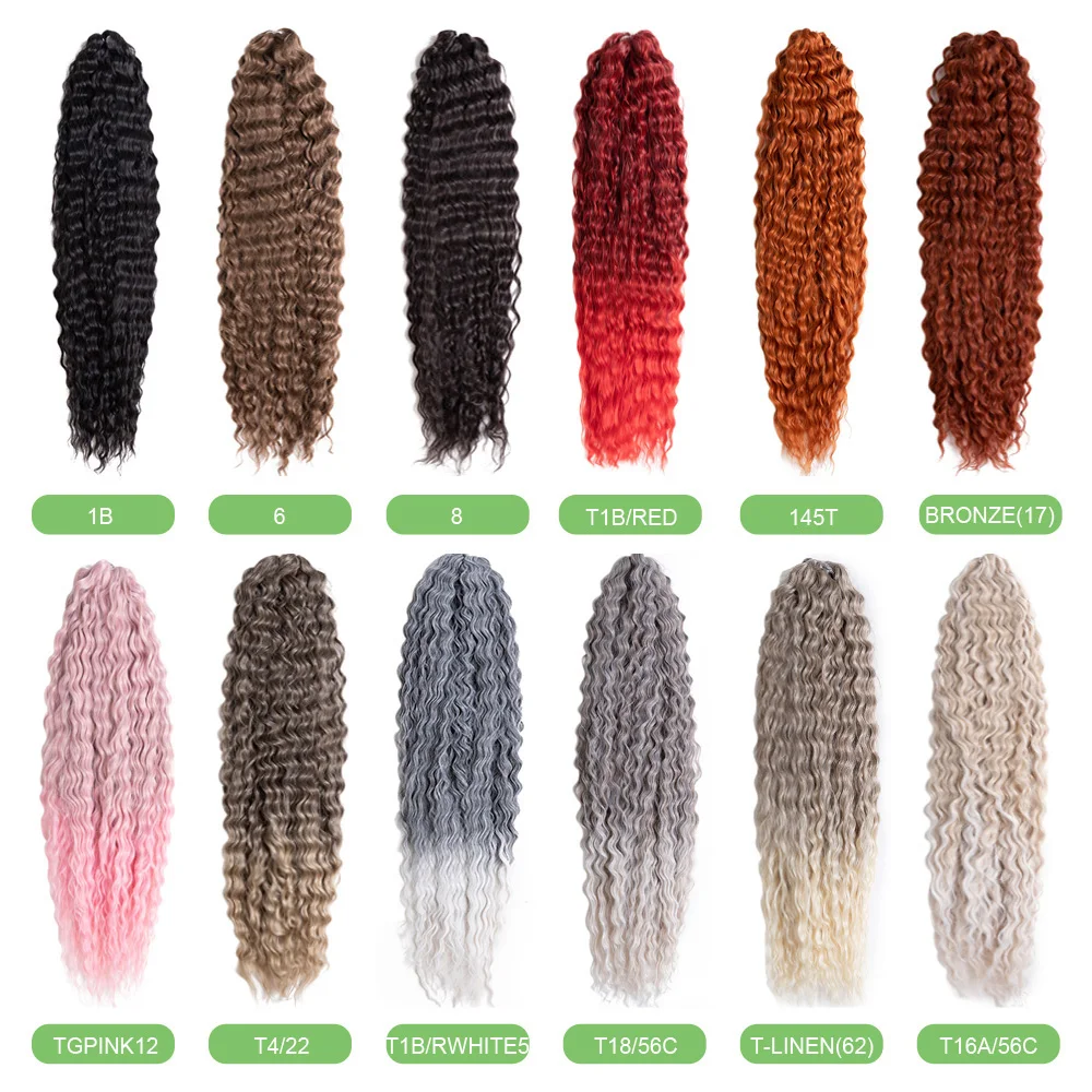 Loose Deep Jessica Anna Manasi Brazilian Super Long Synthetic Curly Wave Twist Crochet Hair Synthetic Hair Extensions