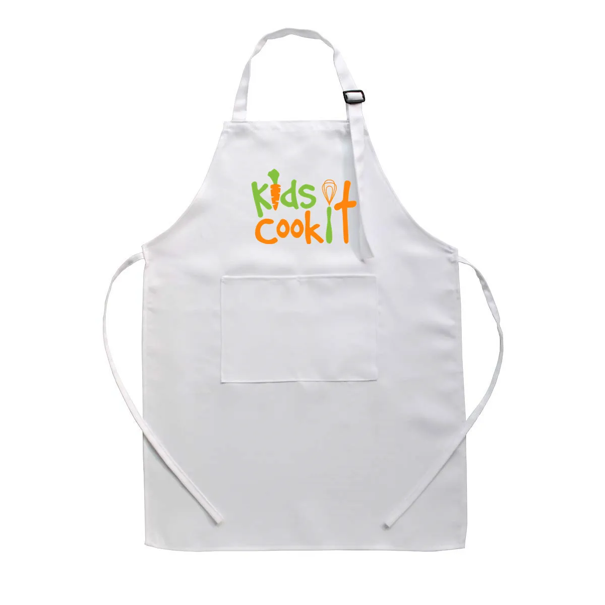 

2010 High Quality Cotton Plain Kids Apron Chef Hat Set Child Bids Aprons with Adjustable Neck Strap, Customized color