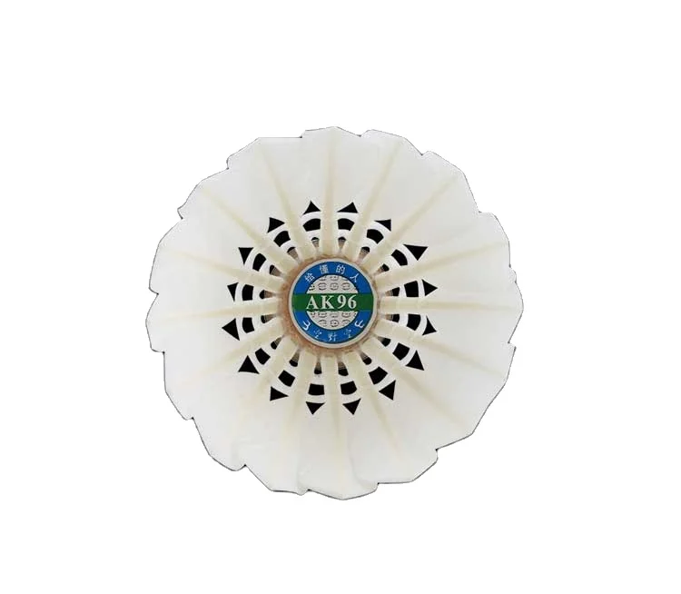 

High quality AK96 Duck Feather Badminton with Outstanding Durability, White
