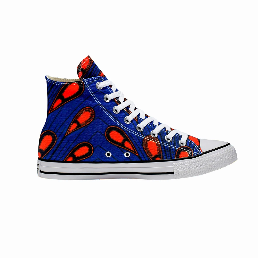 

2021 African style printed fashionable Casual canvas shoes women's fashion sneakers, Customized color