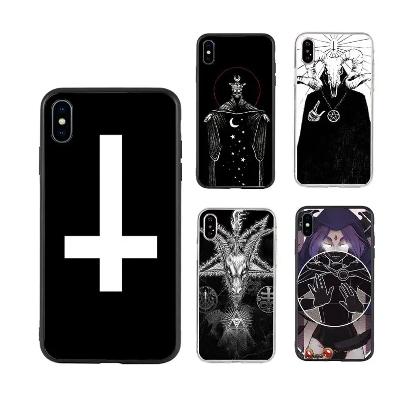 

Devil Satan fashion art aesthetic Phone Case for iPhone 13 Pro Max X XR Xs Max 11 11Pro 11ProMax 12 12pro max luxury fundas cool, Black/transparent