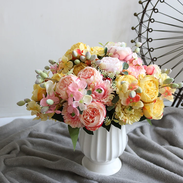 

Hot sale artificial silk flowers decoration for wedding