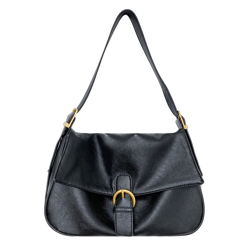 

2021 New Women's Bag Korean version of large-capacity one-shoulder fashionable armpit bag PU retro lady handbag