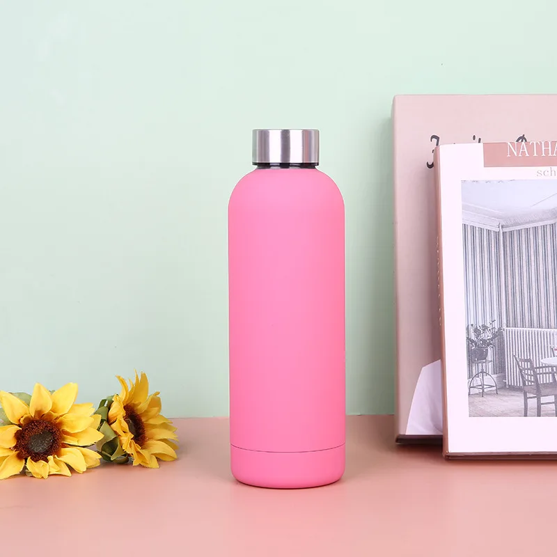 

Wholesale Popular New Rubber Painting Double Wall Vacuum Flask Insulated Water Bottle Stainless Steel Tumbler, Available colors or custom colors
