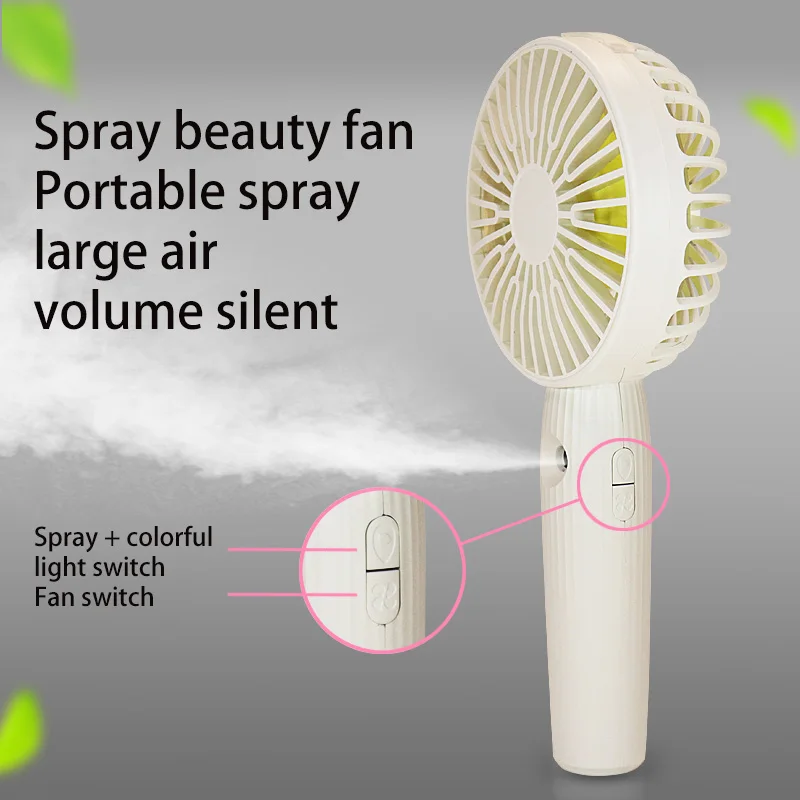 High Quality Usb Hand-held Fan 2020 Rechargeable Hand mini battery Fan Water spray fan
