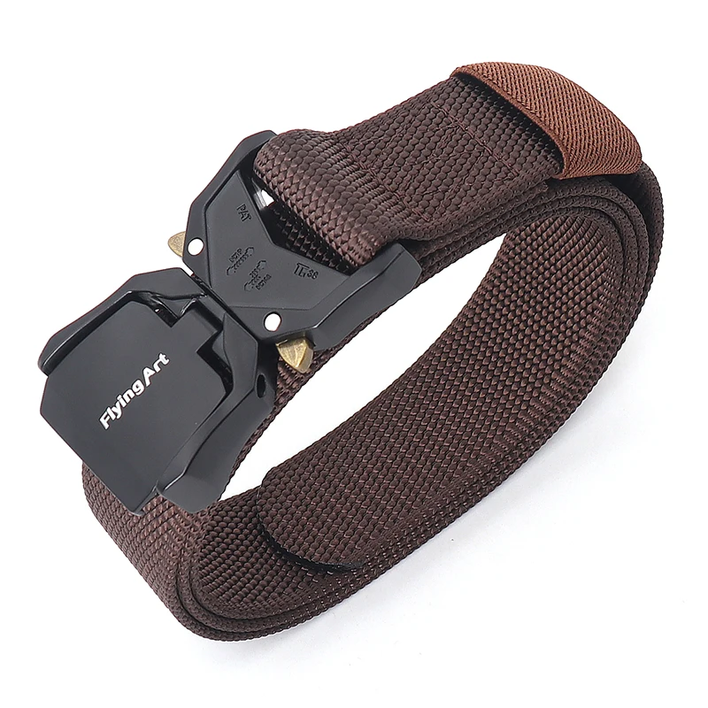 

Amazon Hot Selling Quick Release Aluminum Alloy Canvas Tactical 1.5'3.8cm Customizable LOGO Nylon Outdoor Belt