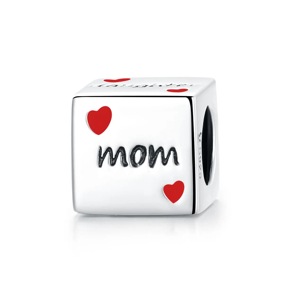 

Mother's day gifts 925 silver Love Dice Charm Sterling silver Bead charm