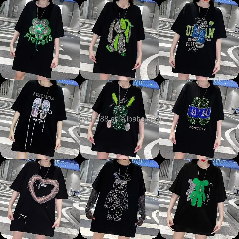 

Factory wholesale summer women's short sleeve custom round neck T-shirt oversized women's T-shirt, Customized colors