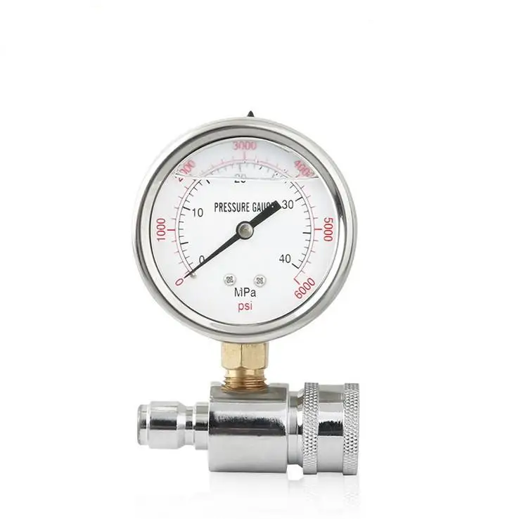 

High pressure washer pressure gauge