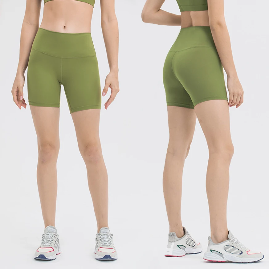 

2021 align brushed hairly new solid color high waist lift hip tight elastic training leggings sports yoga shorts pants