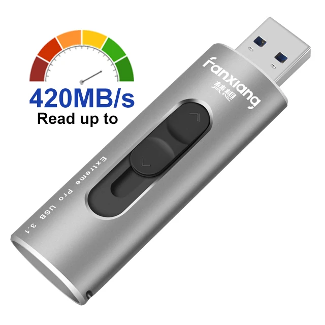 

420MB/s 64GB 128GB 256GB 512GB 1TB Pendrive Pen Drive USB 3.0 High Speed Memory Stick Disk Metal Solid State USB Flash Drives, Grey or custom color
