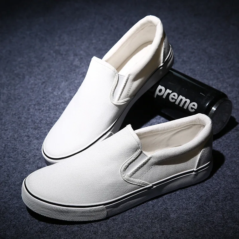 

New fashion PVC rubber injected slip on sneakers durable casual shoes men canvas, Customized