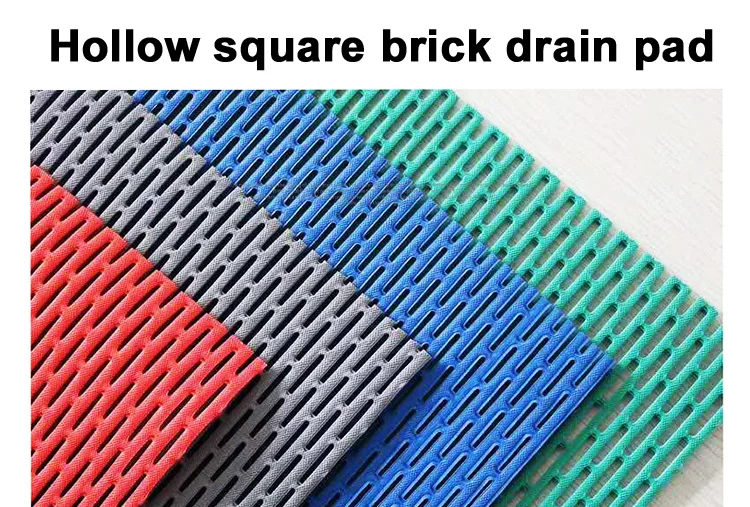 Hollow square brick suspended hydrophobic mats. Moisture proof and mould proof mats. Anti slip floor mats