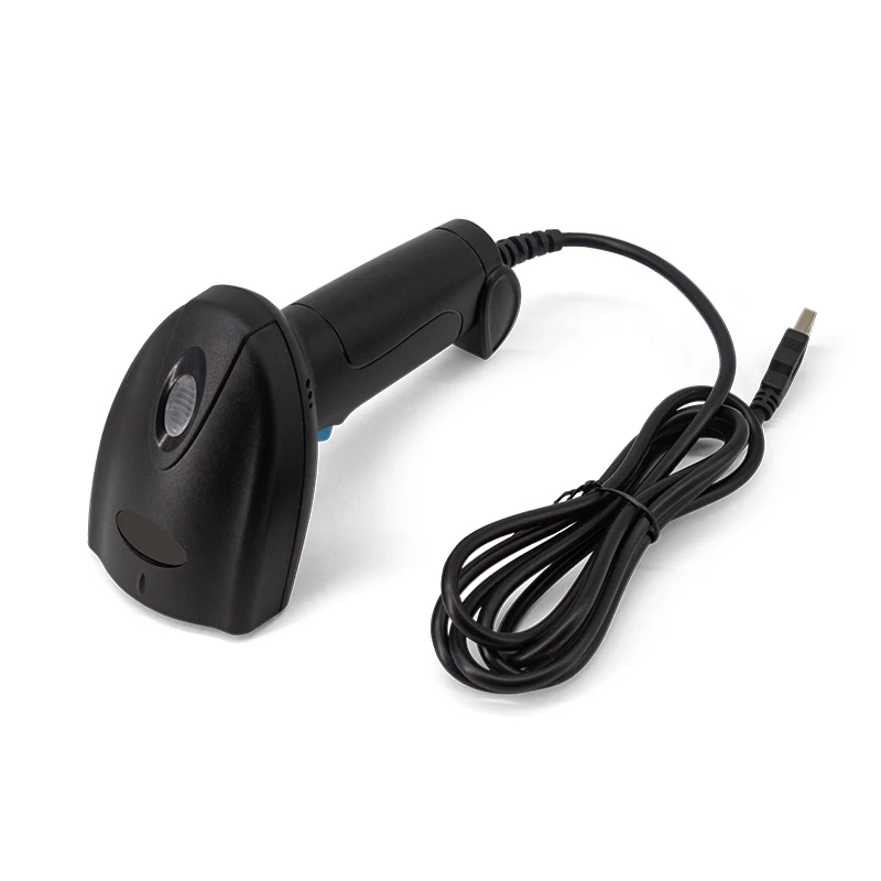 

Handheld Wired Automatic Scan Reader 1D 2D Portable Laser Barcode Data Scanner Gun, Black