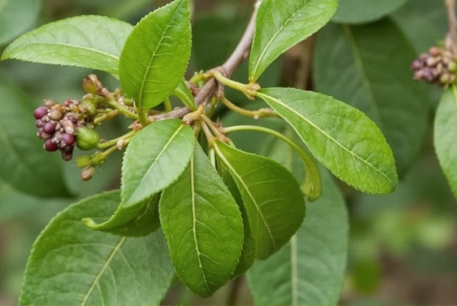 Clove tree sapling showing young growth in tropical environment