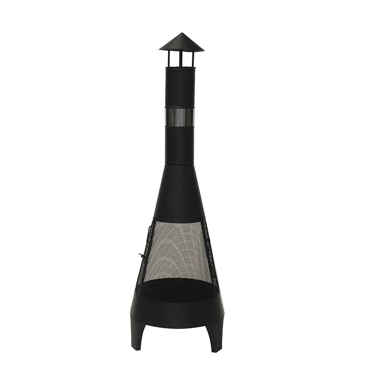 

Factory wholesale garden chiminea Outdoor Chimney Fire Pit Heater, Black