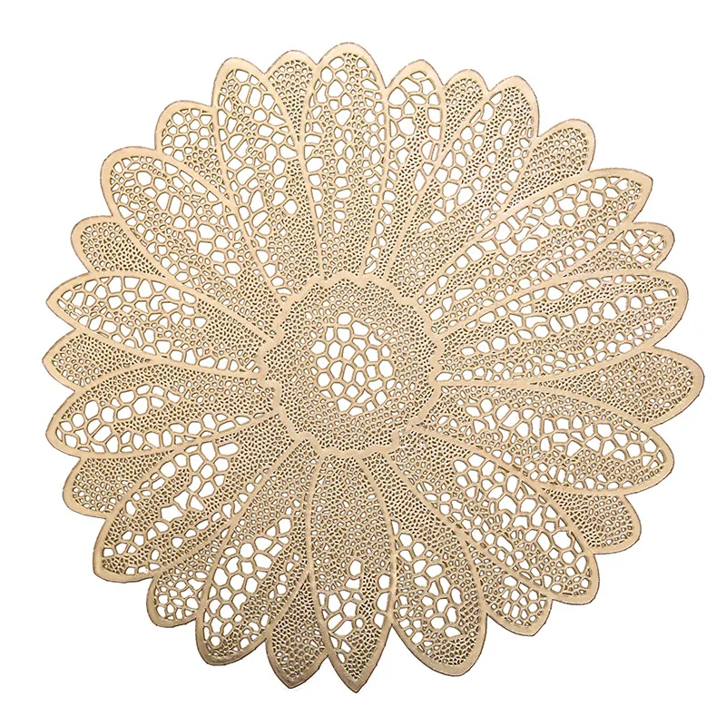 

2021 new round hollow pvc placemat