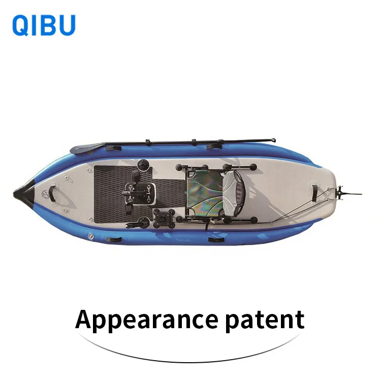 

QIBU 11ft pedal fish kayak engine powered racing kayak inflatable fishing kayak with pedal, Multi colors for choices