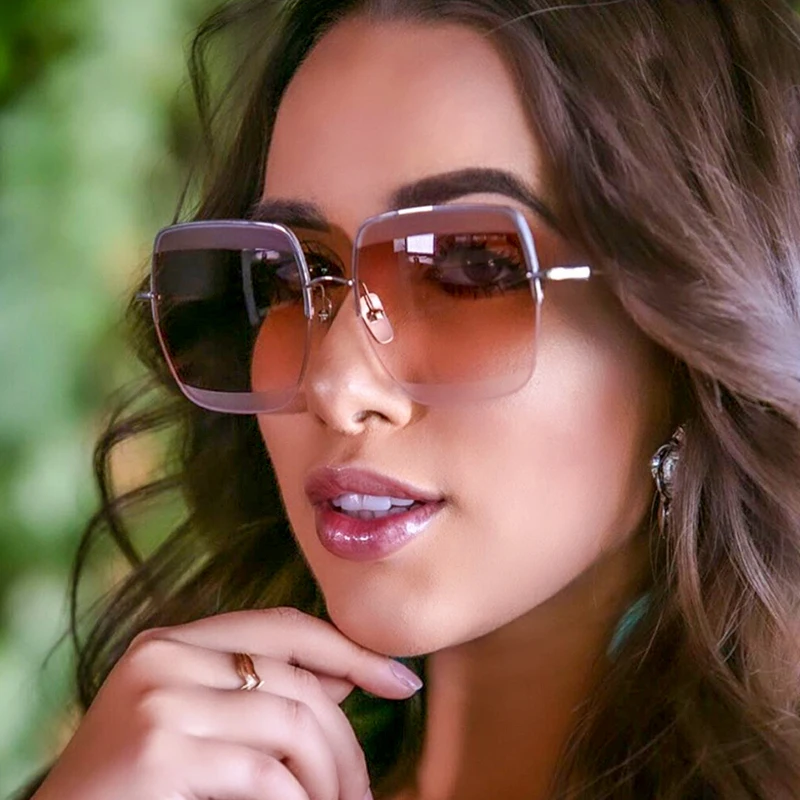 

MS Newest Women Sunglasses PC Square Frame Square Sun Shades Gradient Lens Fashion Sun glasses Custom LOGO Wholesale