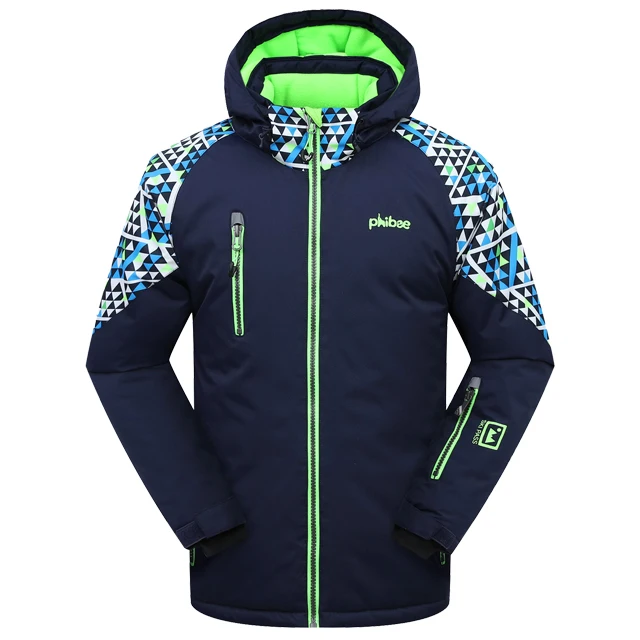 

Fashion Kids Windproof Waterproof Insulated Jacket Boys Rainproof Ski Snowboard Jacket with Hoodie, Black or custom