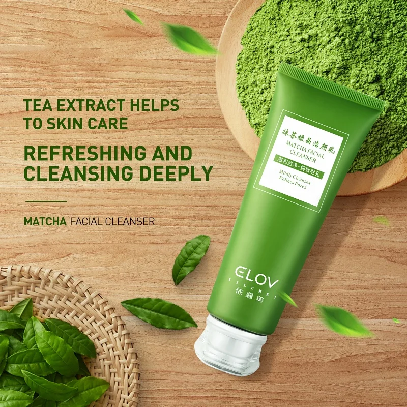 

Wholesale Private Label Green Tea Gel Deep Cleansing Face Pore Face Cleanser/Green Tea Deep Cleaning Organic Face Wash for Oily