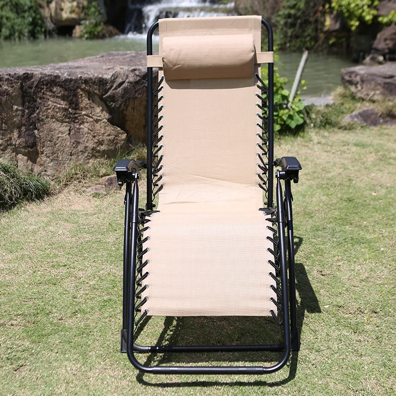 
Hot Selling Color Beach Zero Gravity Recliner Portable Folding Metal Fabric Beach Chair for Wholesale 