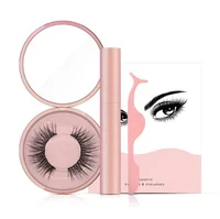 

Hot Sale 5 magnets Magnetic Eyelashes 3D Mink False Eyelashes With Lash Packaging Box Eyelash Eyeliner Suit