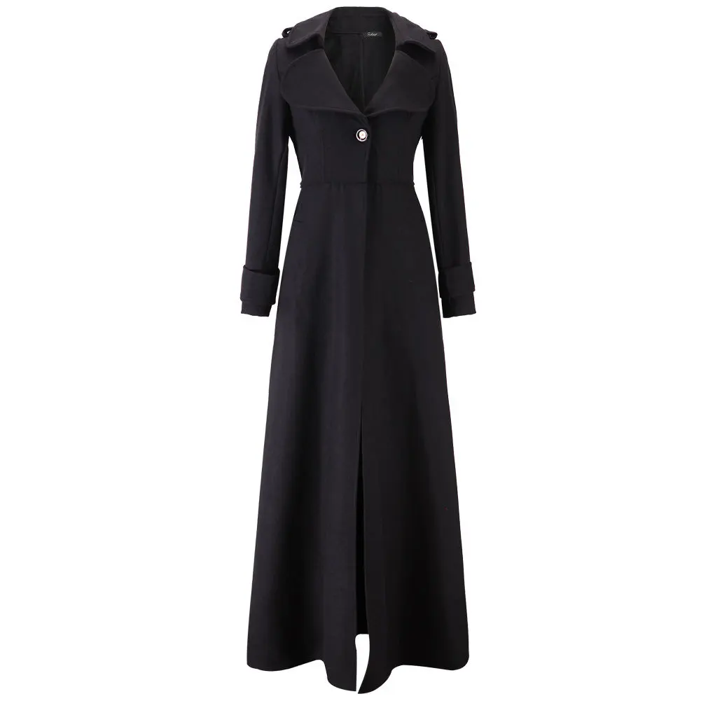 full length black coat