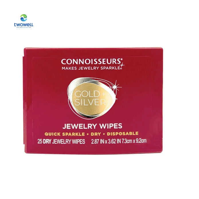 

Jewelry cleaning disposable wipes can be customized logo