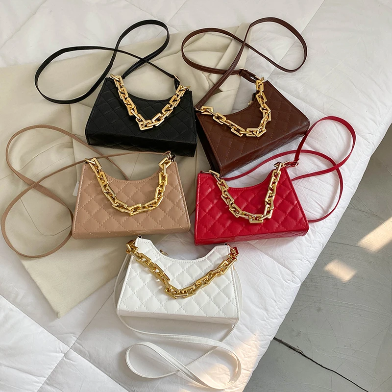 

Wholesale purses and handbags Chain Pu Leather Bag Women HandBags Luxury 2022 PU Leather Ladies Shoulder Bag, Customized color