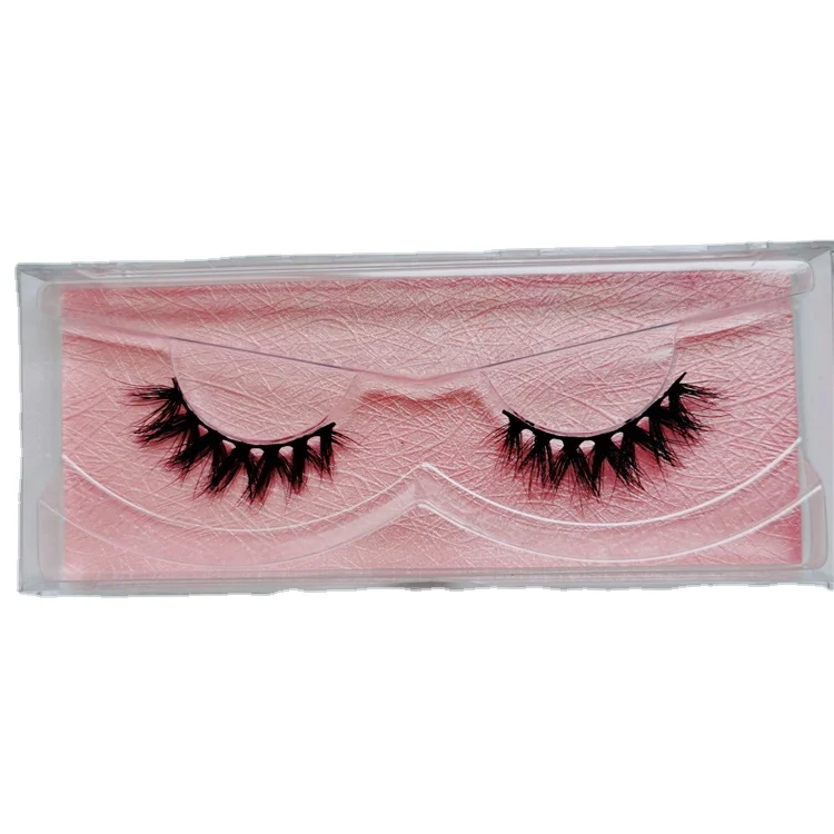

soft 100% 3d natural mink eyelashes 13mm real mink fur half short 5d mink lashes