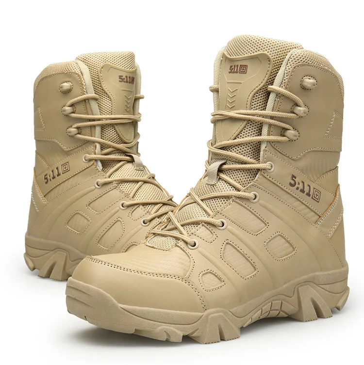 

High Quality Big Size Men's Boots Military Boot Motorcycle Tactical Army Bot Male Shoes Safety Combat PU Ankle Boots for Camping