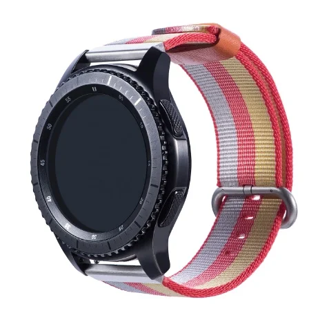 

SIKAICASE New Arrival 22mm Sport Nylon Military Woven Watch Band Replacement Watches Straps for Samsung Gear S3, Black, red, orange blue, lake blue,yellow, pink