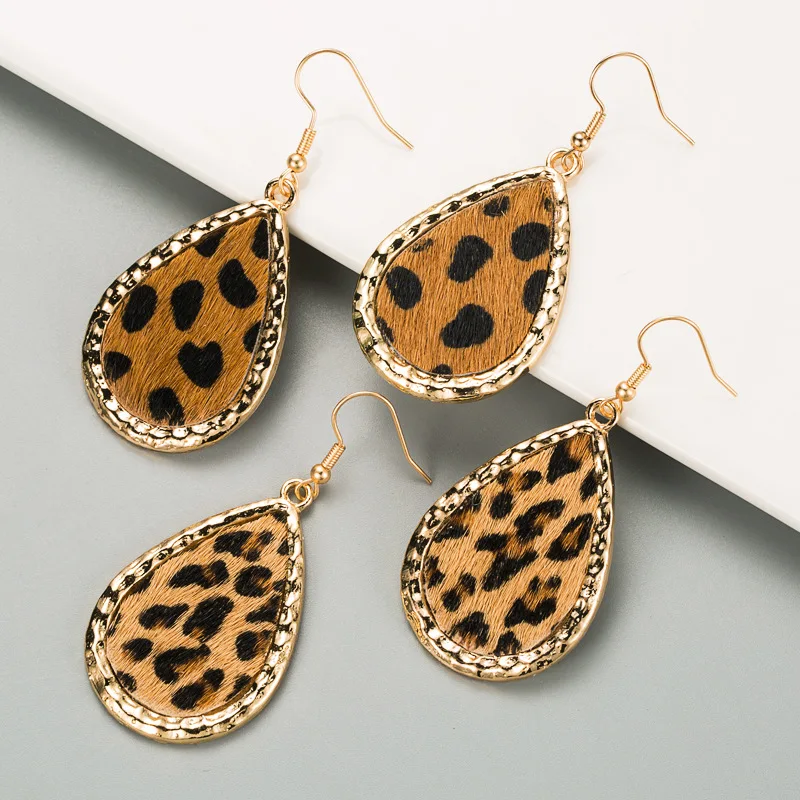 

Go party fashion luxurious earring 2021 leopard print earring, Same as picture
