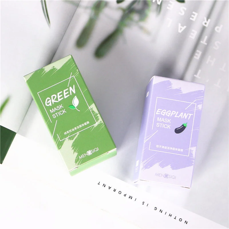 

2021z Green Tea Detox Stick Deep Cleansing Solid Mask Oil Control Pores Purifying Clay Green Mask