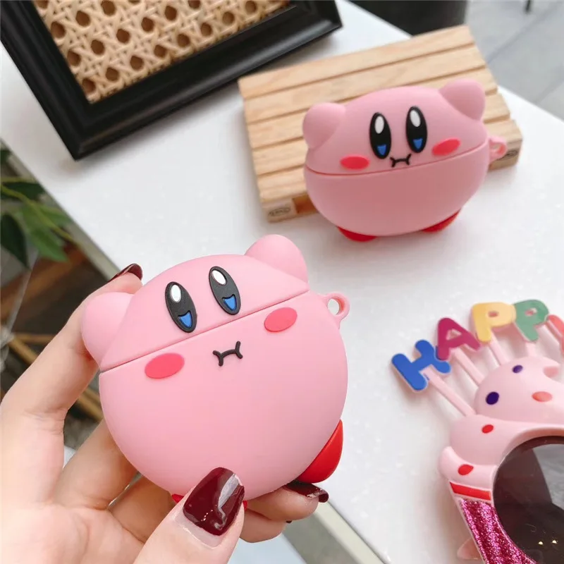 

3D Cute Cartoon Kirby Designer Soft Silicone Cover Earphone Cases for Airpod 2 for Apple Airpods 3 1 2 Pro for Air pod 3