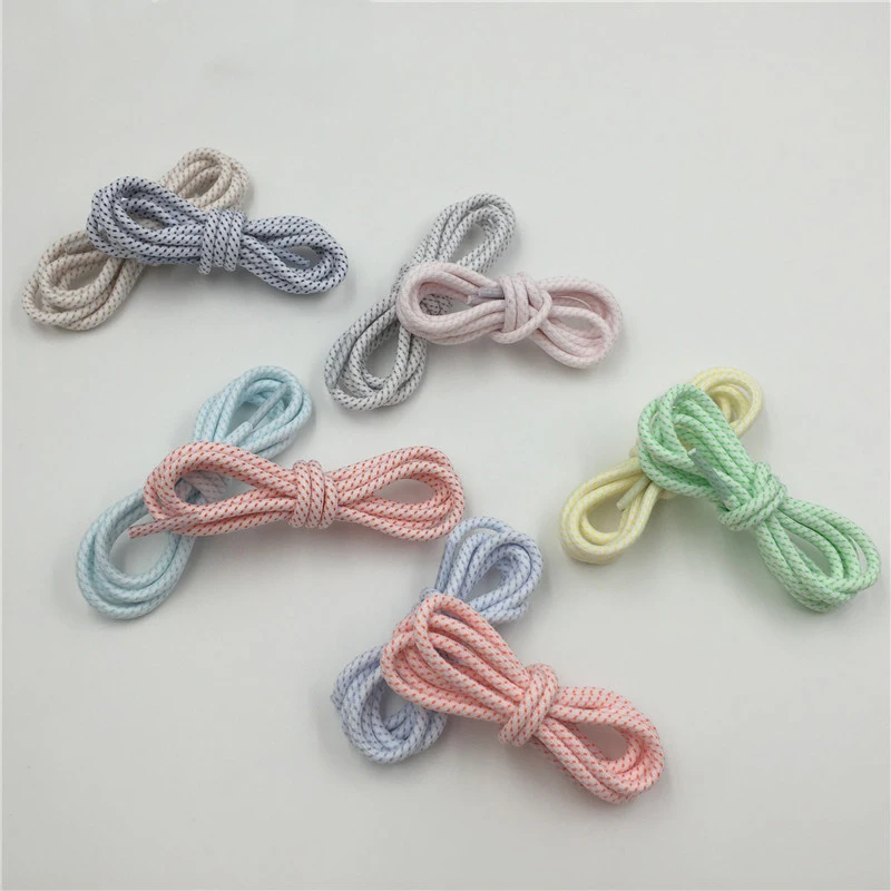 

Weiou Hot Sale Round elastic shoelace laces for multiple color shoestrings, Bottom inside color + match outside color