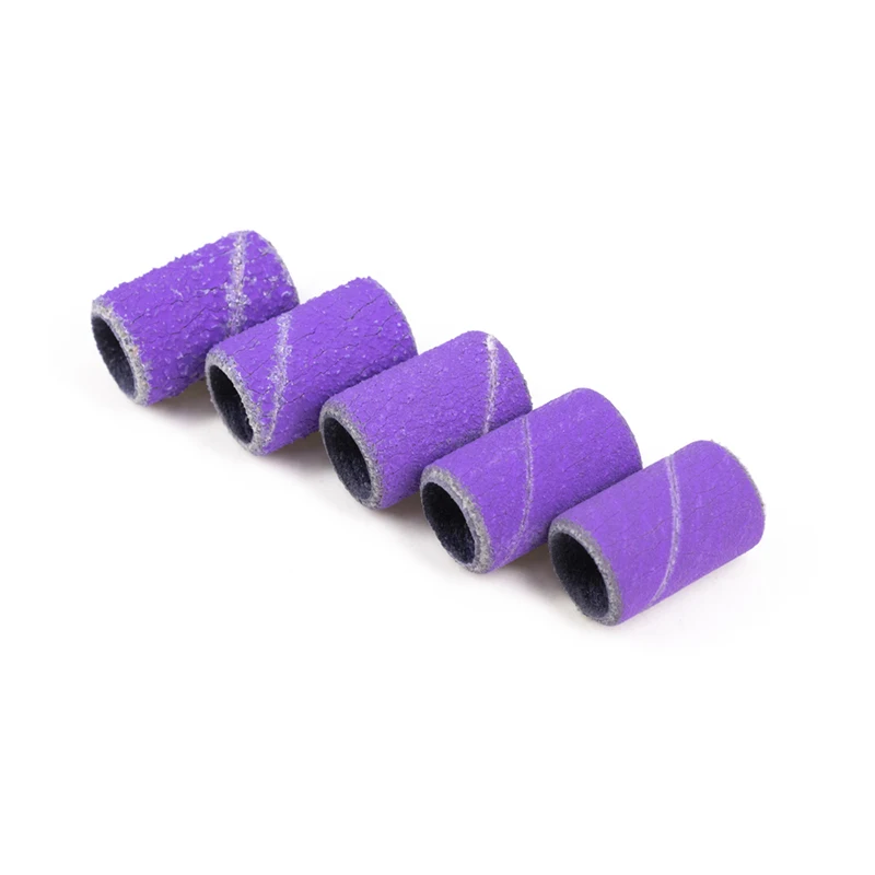 

Nail Sanding Band for Nail Drill Bits Nail Art Sanding Bands Korea Aluminum Oxide Purple Sanding Band Set 100pcs/Bag