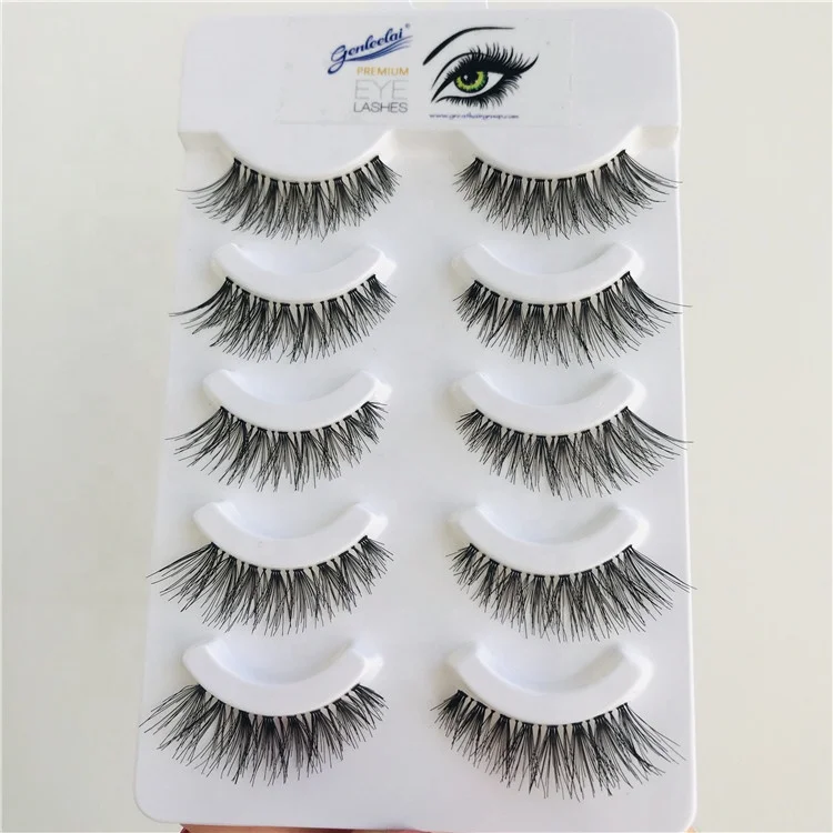 

Cheap Price Clear Band Natural Style Eyelashes Mixed Styles Top Quality Handmade Wispy False Eyelash Factory Supplier Samples