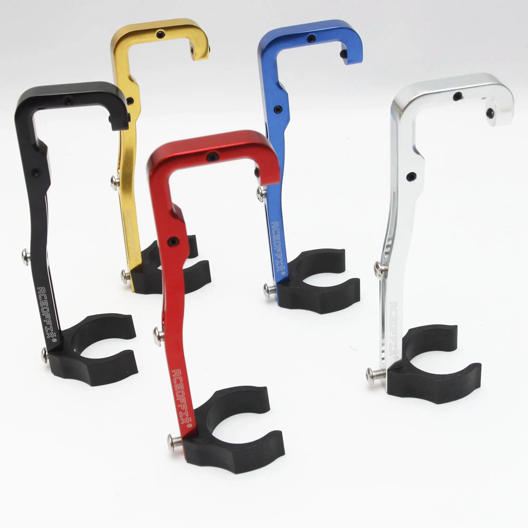 

Aceoffix Bicycle water bottle holder Bottle cage bracket Head tube adapter for Bicycle, Black/silver/red/gold/blue