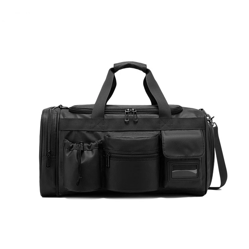 

TB050 New 2021 Waterproof Small Unisex Portable Black Outdoor Overnight Oxford Travel Bag Man